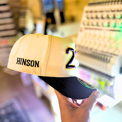 Game Day Number Hat | Custom Puff Embroidered Baseball Cap