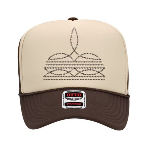 Boot Stitch high crown trucker hat