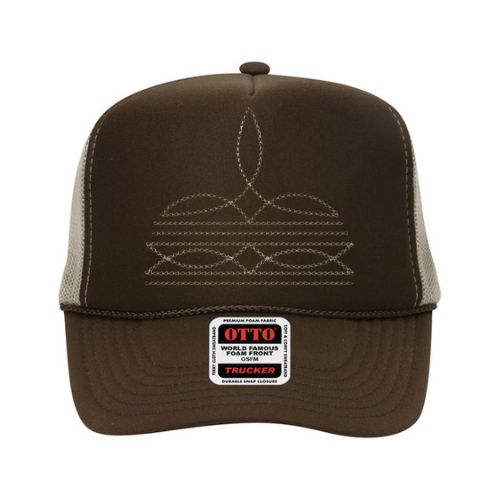 Boot Stitch high crown trucker hat