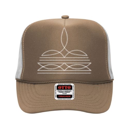 Boot Stitch high crown trucker hat