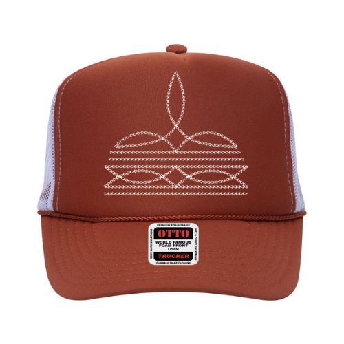 Boot Stitch high crown trucker hat