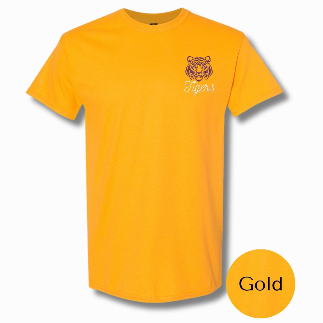 Purrrple & Gold | Embroidered Shirt