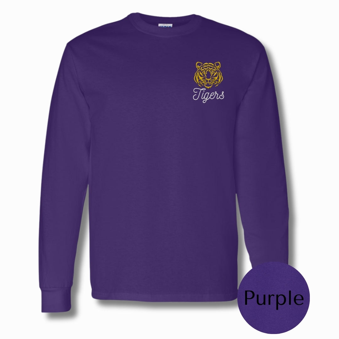 Purrrple & Gold | Embroidered Shirt