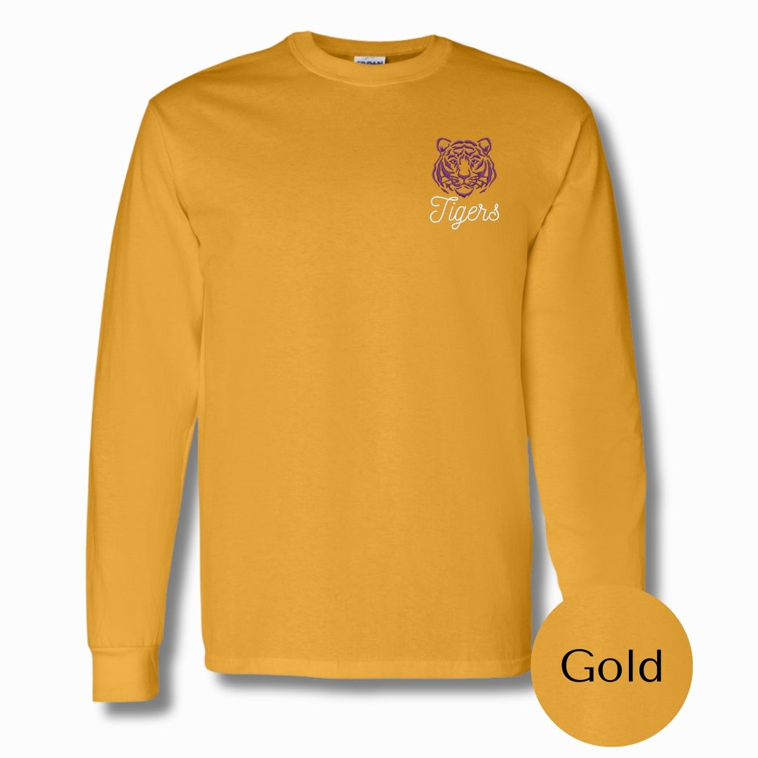 Purrrple & Gold | Embroidered Shirt