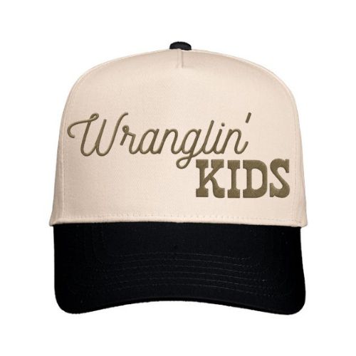 Wranglin’ Kids Hat – Two-tone baseball cap with custom embroidery