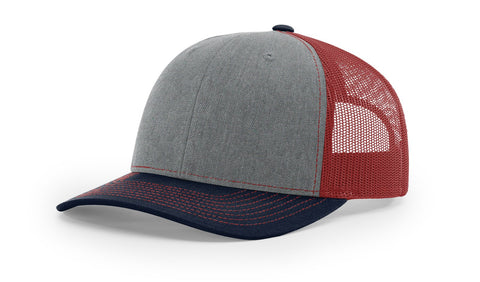 Heather Grey / Cardinal / Navy