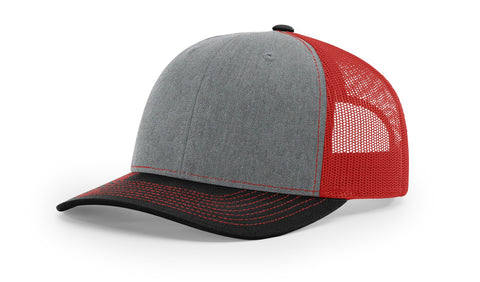 Heather Grey / Red / Black