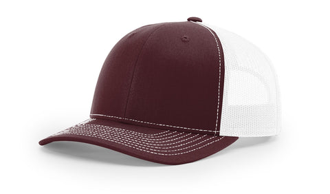 Maroon / White