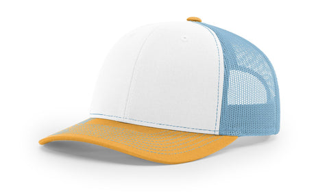 White / Columbia Blue / Yellow