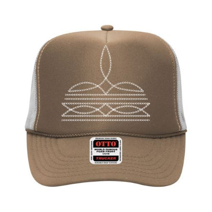 Boot Stitch high crown trucker hat