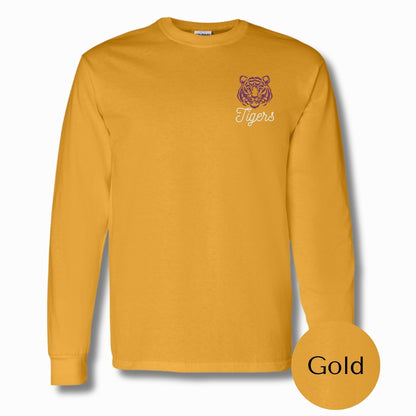 Purrrple & Gold | Embroidered Shirt