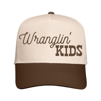 Wranglin’ Kids Hat – Two-tone baseball cap with custom embroidery