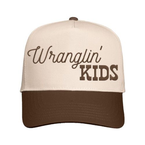 Wranglin’ Kids Hat – Two-tone baseball cap with custom embroidery