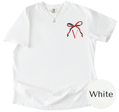 Color-Kissed Bow Tee | Two-Tone Bow Monogram Shirt